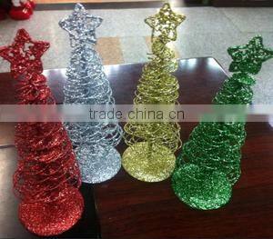 Gen exhibition 60 cm optical fiber tree shine led lights PVC small Christmas tree, Christmas decoration products for export