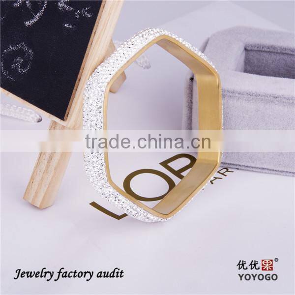 2014 Rhinestone Metal Spring Stainless Steel Bracelet