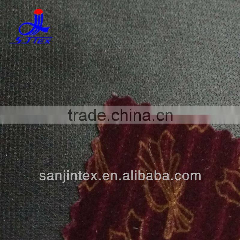 Bowknot Flock fabric use for women's winter suit or dress