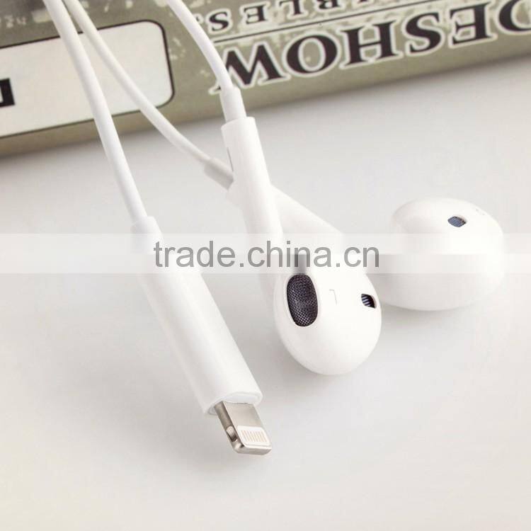 For 8 Pin Digital Earphone Wired Headset Earbuds No Volume Control Without Mic for iPhone 7 7 Plus Earphone