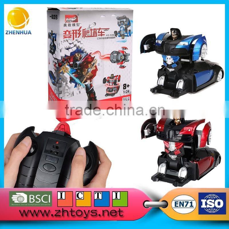 1:24 Remote control wall climbing car toy with infrared climbing wall car