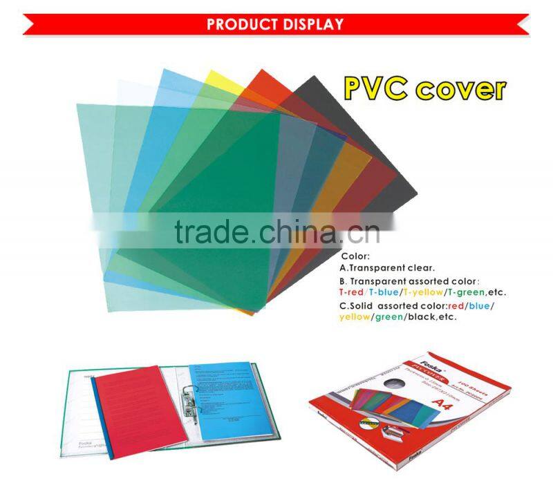Hot Sale A4/A3 Transparent/Frosty PVC Binding Cover.