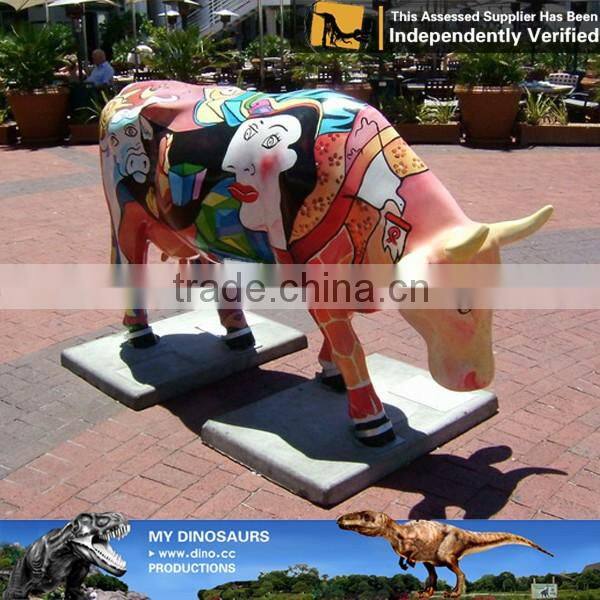 My Dino-C042 Colored fiberglass cow model for sale