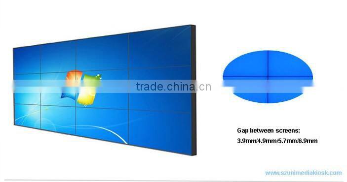 HD 46 inch Ultra narrow bezel LCD monitor video wall display for monitoring
