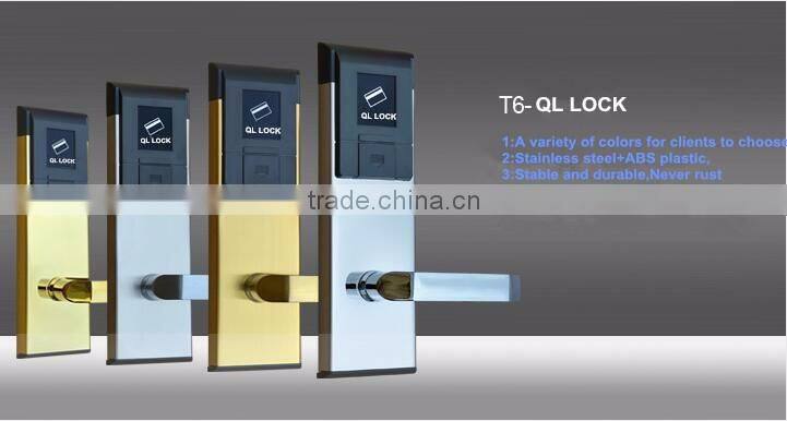 Hotel lock with free management software intelligent RFID card lock