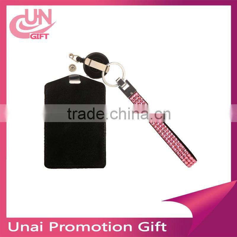 Bling Bling Rhinestone Lanyard With Vertical ID Badge Holder