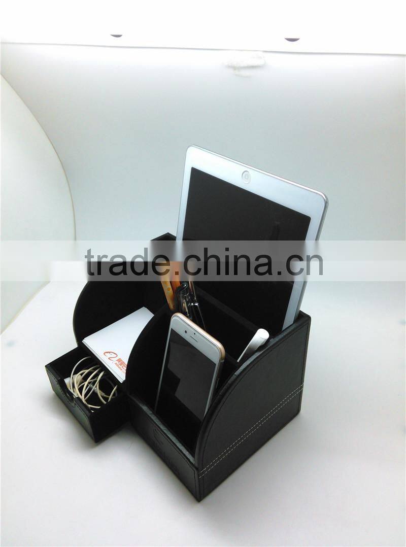 Boshiho Shenzhen Office Supplies PU Leather Desk Caddy