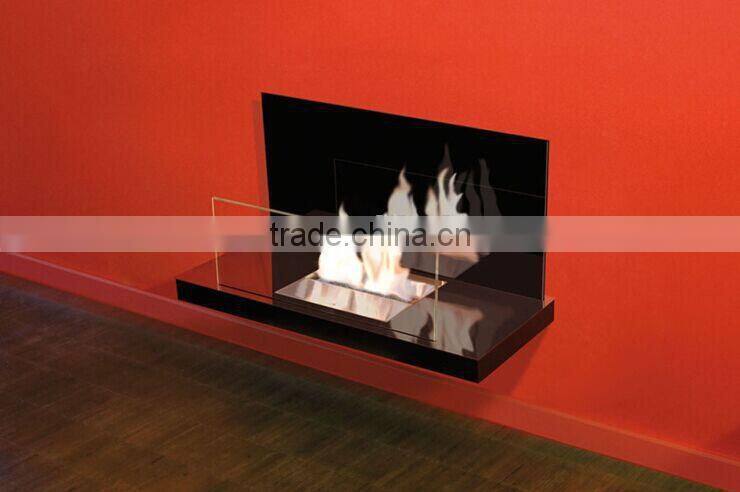 90 Degree Bent Good Quality Stainless Steel bio ethanol wall fireplace real fire
