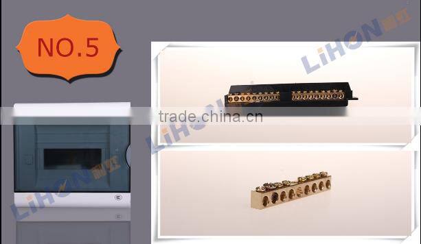 0.8mm thick steel 414*230*80 size Noble series electrical distribution board with grounding and neutral terminal