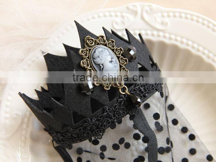 MYLOVE black party mask for women beautiful veil crwon design MLMJ45