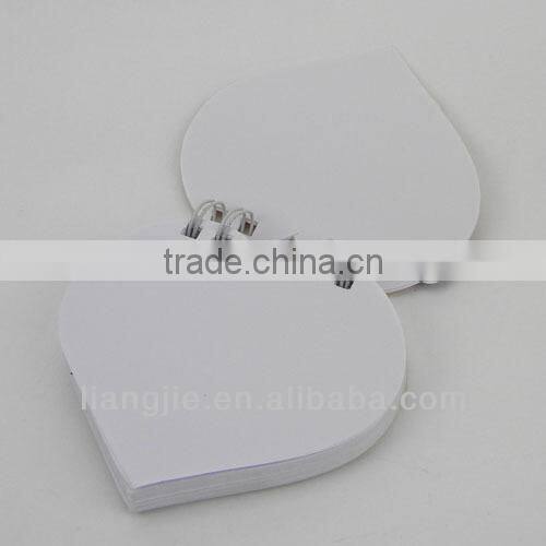 Hot Sell Mini Love Shaped Spiral Note Pad for Promotion