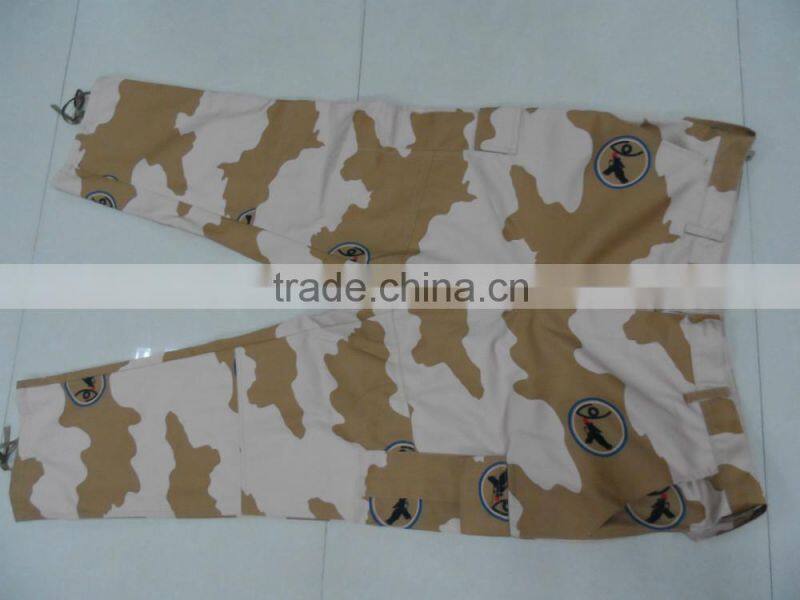 OEM cotton polyester twill desert camouflage USA army battle dress uniform clothing sets