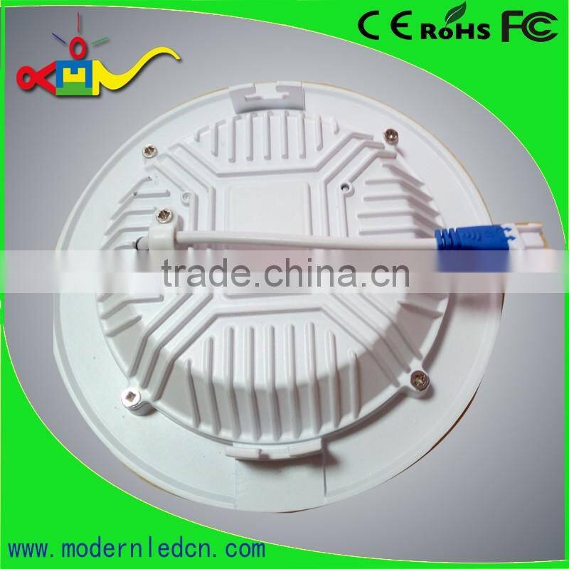 100lm per watt Direct emitting round led panel light ra 80 pf 0.95