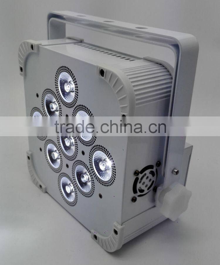 Mobile Stage DJ Par Quad IR WIFI 9*8W 10W 12W RGBW 4 IN 1 LED Rechargeable Battery Wireless Slim Flat Uplight