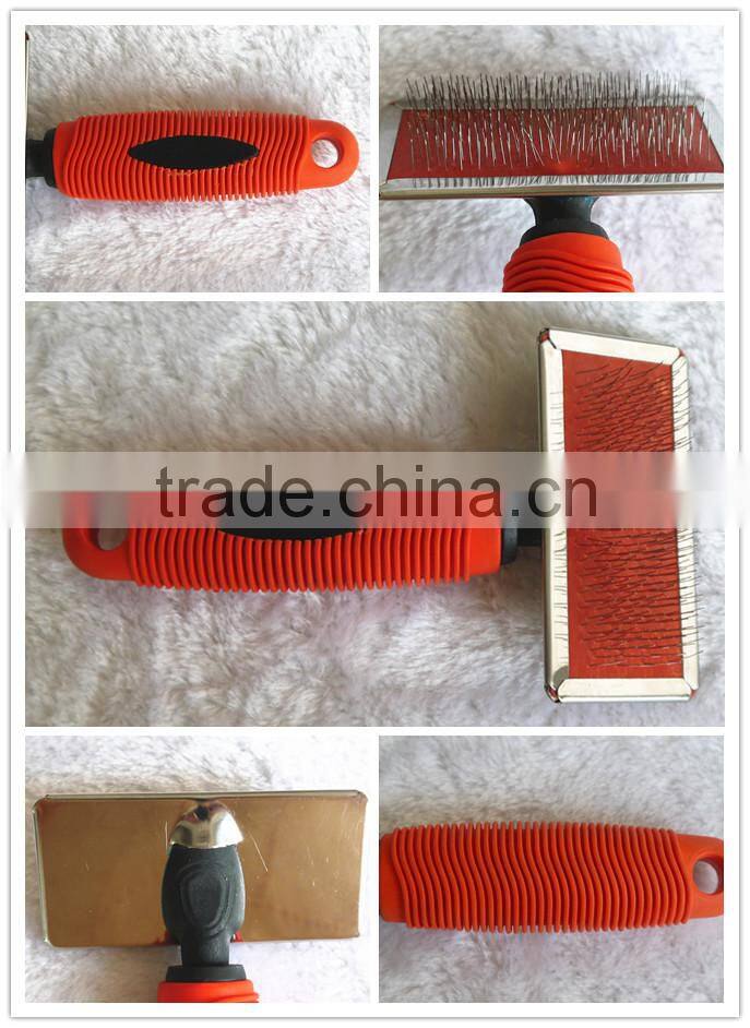 Soft Tender Touch Slicker Brush for Cats pet brush with deshedding tool