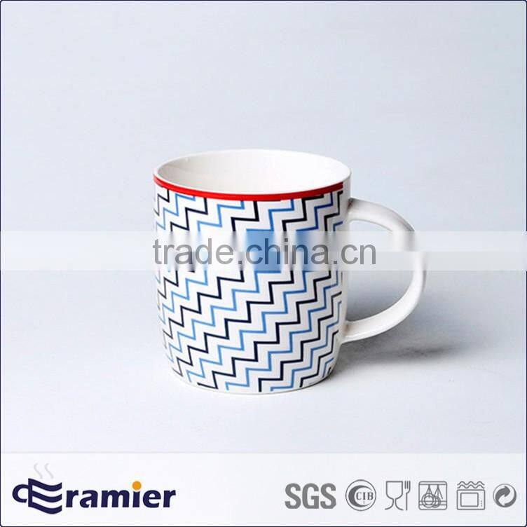 New bone china drum shaped big mug with wide bottom