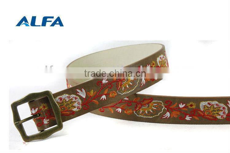 Embroidery Leather Lady Belt With Newest Style
