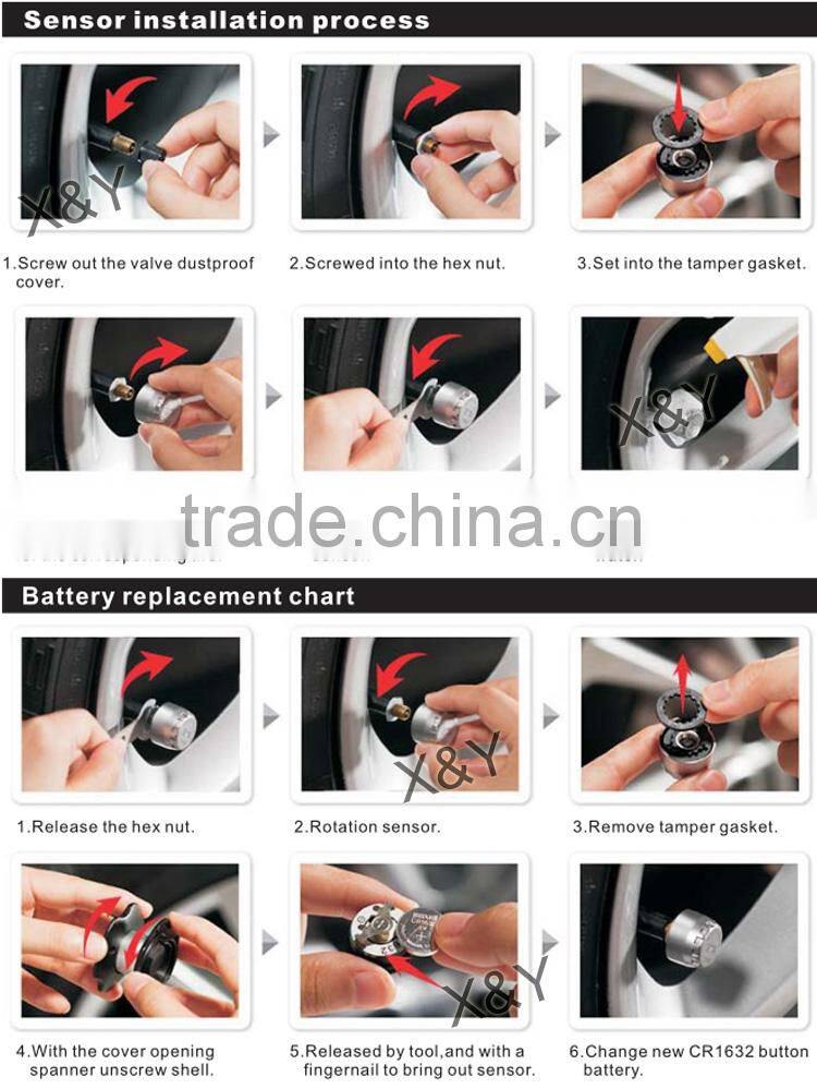 External Sensor WIRELESS TPMS tire pressure monitor system 10 tires truck TPMS XY-TPMS610E