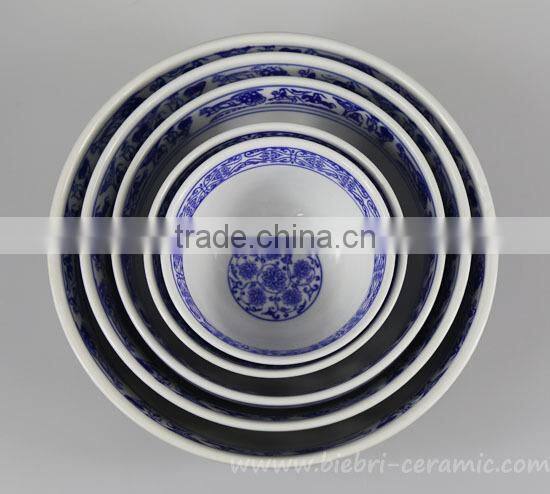 Plain White Cheap Elegant Design Custom Decal Logo Printed Ceramic Porcelain Pasta Salad Dessert Dinner Food Fruit Service Bowls