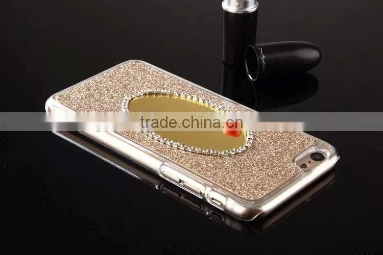 Special design mirror phone case makeup case for iphone 6 6plus with lighted mirror