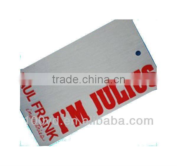 China New Product Spot UV Lamination Film Paper Tag For Jeans