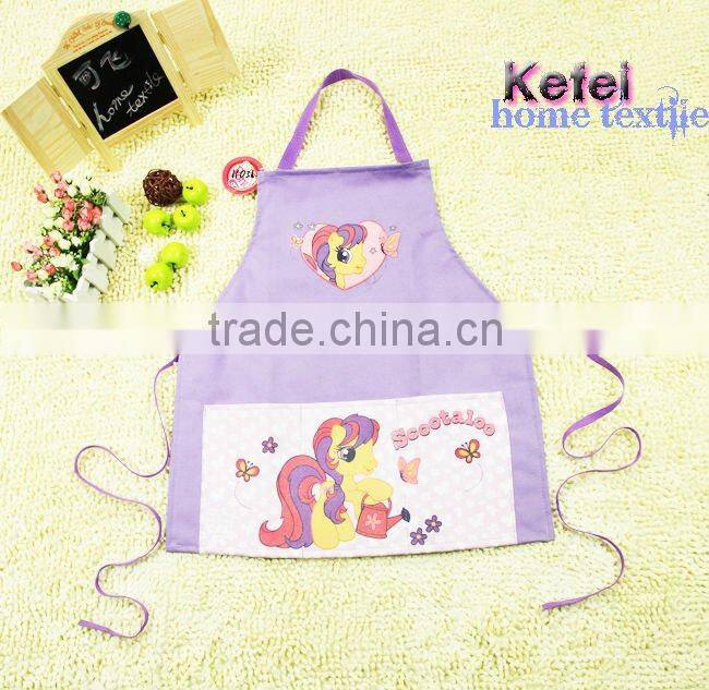 canvas printed cartoon kid's bib garden apron