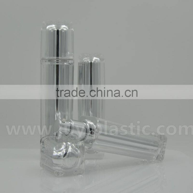 silver square acrylic cosmetic bottles container