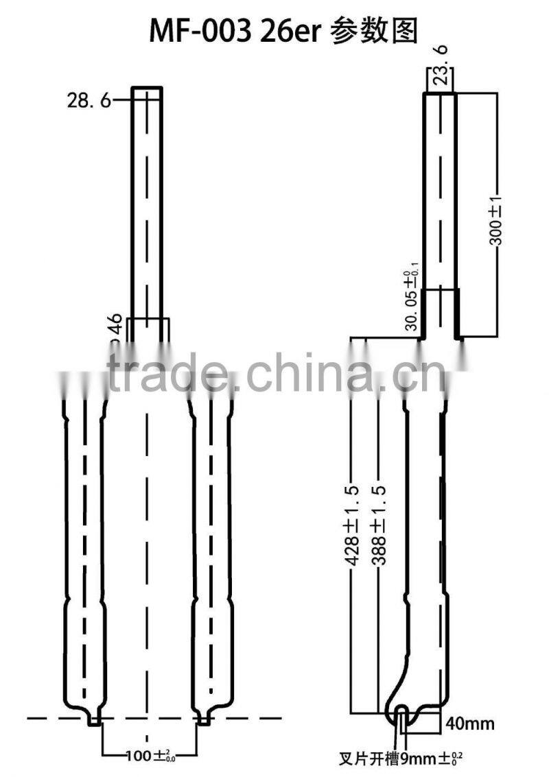 Trade assurance supplier full carbon mountain bike fork/ Carbon MTB fork/ carbon fork