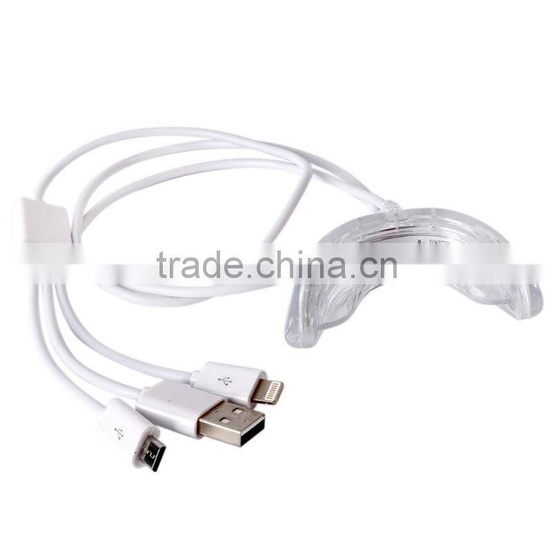 Newest phone connected teeth whitening mini light with USB/Android/iPhone interface