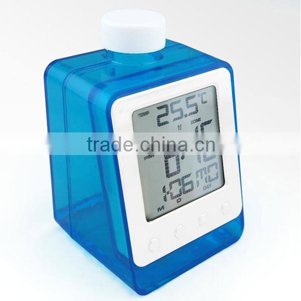 Eco-friendly Water Power Digital LCD Clock Novelty Self Energy