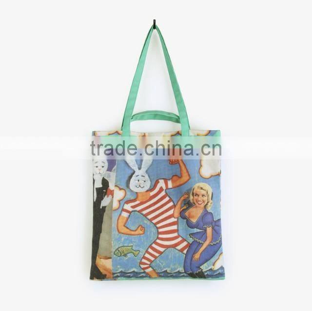 China Alibaba trade assurance supplier custom standard size multi-function handles canvas tote bag