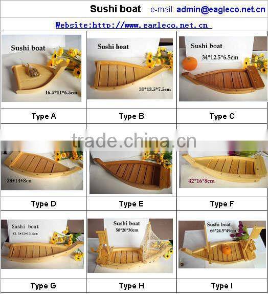 wood sushi boat