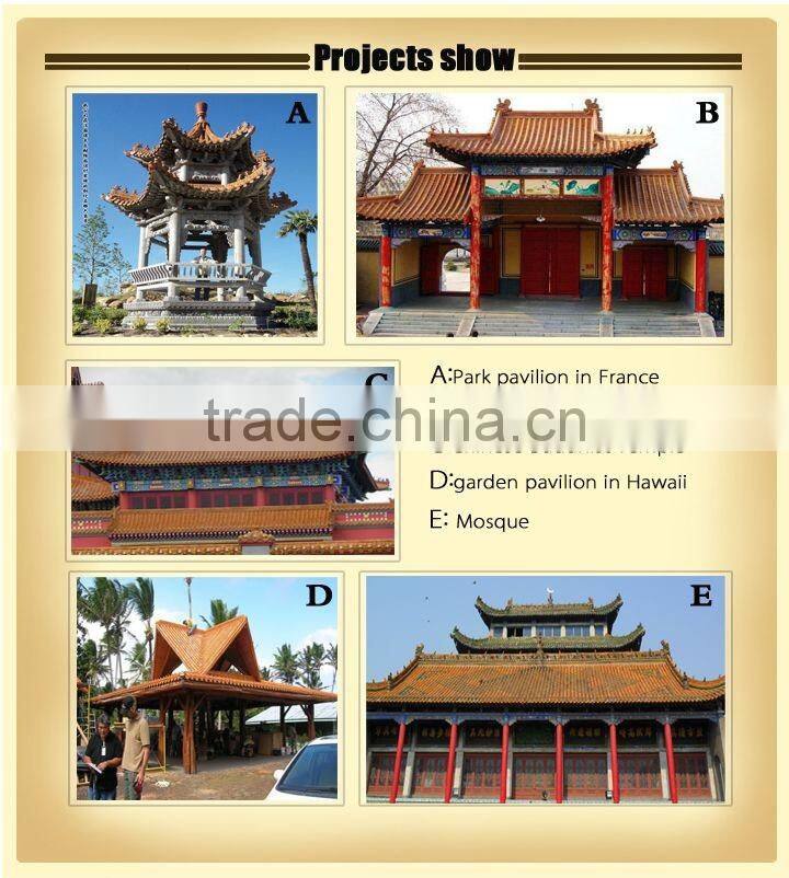 Asian classical green ceramic roof tile