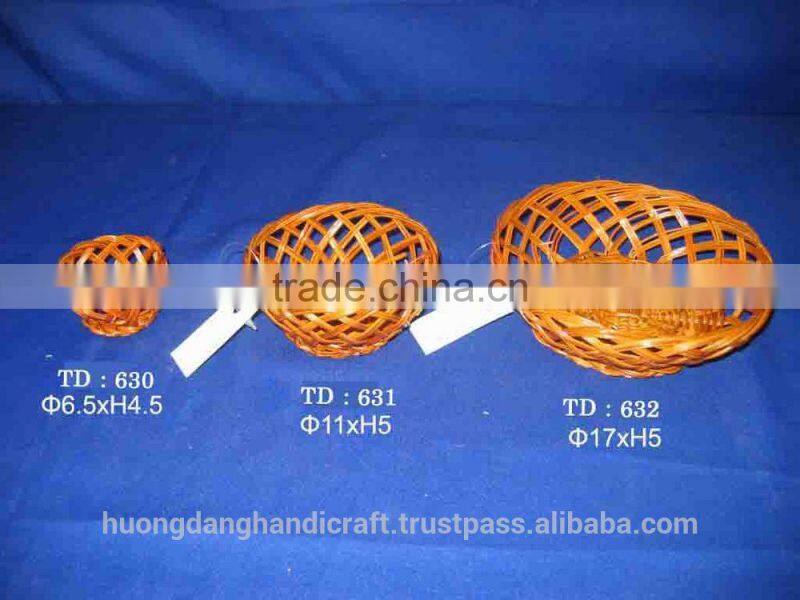 rattan wood drawer basket with seashell shape