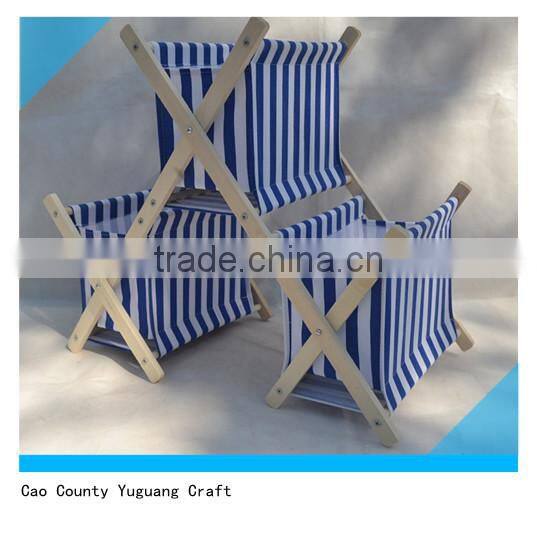 wooden magazine rack with cloth bags