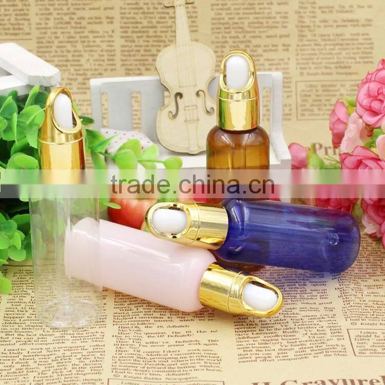 50ml gold reagent dropper plastic round bottle