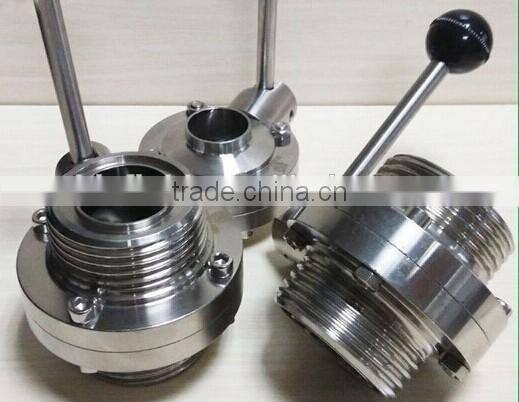 Stainless steel china suppliers sanitary butterfly valve
