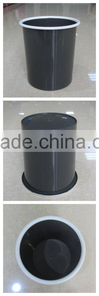 small household plastic round litter bin without lid