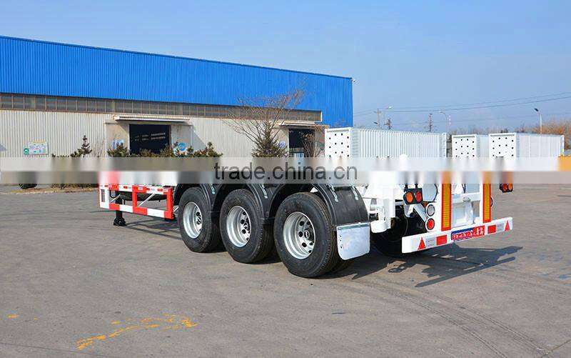 3 Axles 40 FT Container 45T skeleton semi trailer For shopping