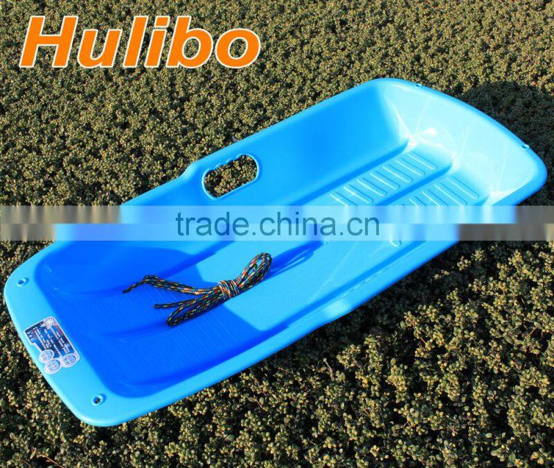 CE Approved Plastic Snow Glider Toboggan Snow Sledge with rope Kids Plastic Ski toys