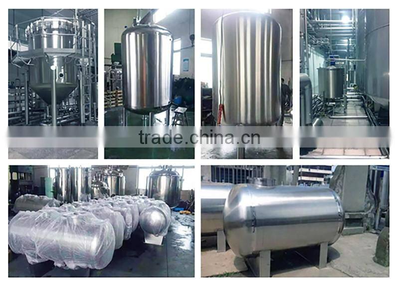 Stainless steel beverage processing storage tank