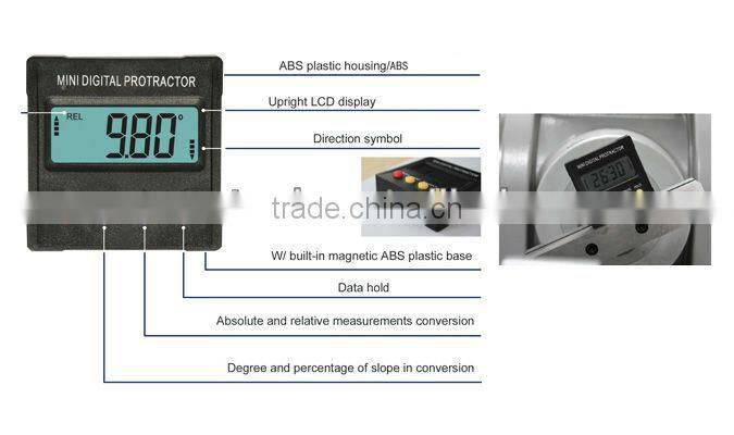Mini Digital Protractor /digital bevel box with ABS Plastic housing