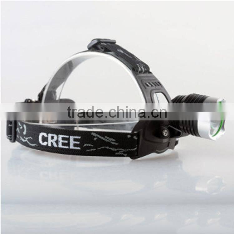 2x18650 rechargeable li-ion batteries ultrabright XML-T6 LED headlamp