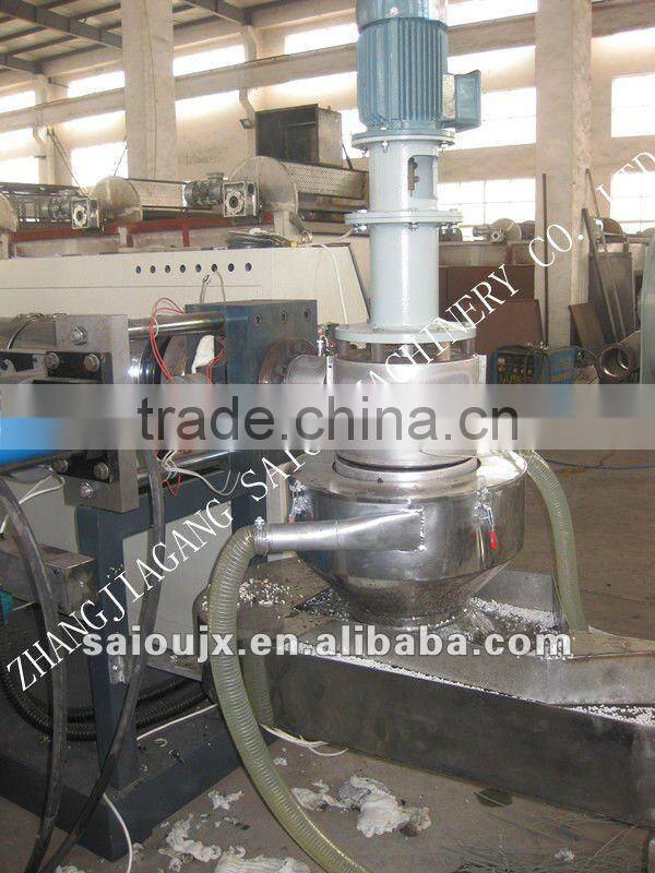 water cooling HDPE bottle flakes pelletizing plant