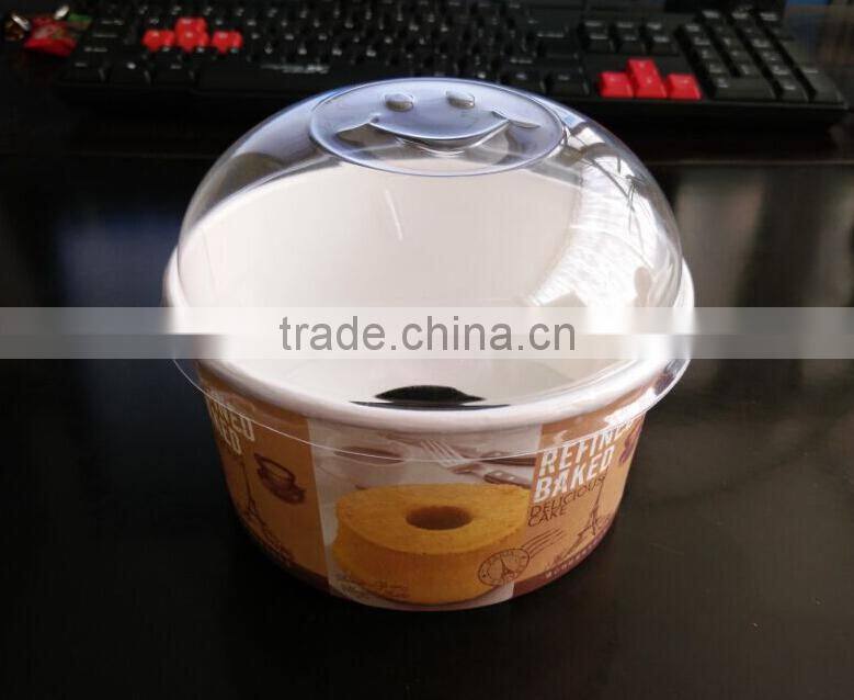 High quality BOPS bowl cover for paper cake bowl/ Smailing face bowl cover for cake box