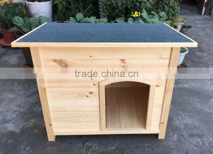 Flat and waterproof roof custom wooden dog house for sale