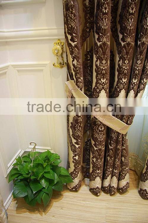 New Arrival Style Jacquard Fabric Ready Made Curtain/Decorated Home Curtain With European Style Valances