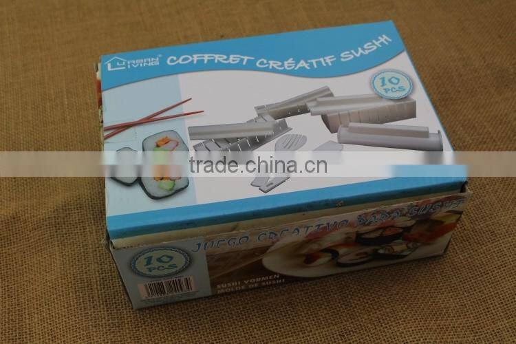 Sushi Making Kit with Rice Press Mold Set. Various Shapes Sizes-Round Mickey Mouse Ears-Perfect Roll Maker Tools