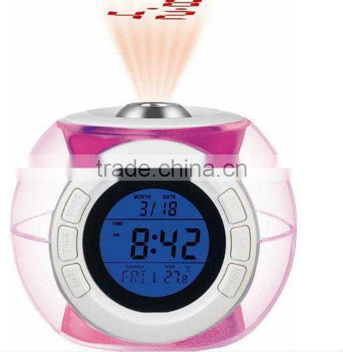 Newest Sound Controlled Projection Talking Alarm Clock