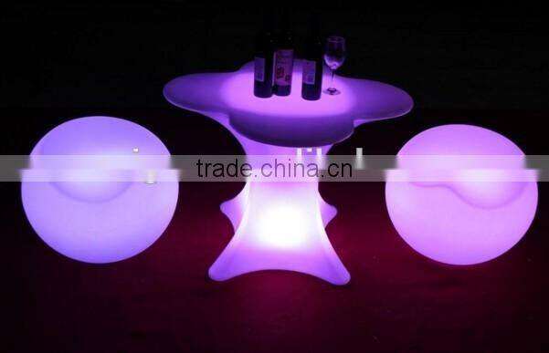 SIGMA 16 Colors Led Light Outdoor Dining Set Flower Shape Table And Chairs